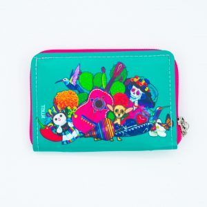 Monedero Xelha "Collage MX menta"